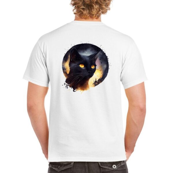 Idolless Black Cat and moon equinox spring Unisex Heavy Cotton T-Shirt - Image 4