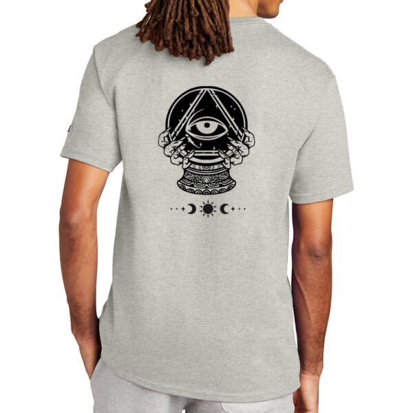 Idolless Grey Occult seeing eye Unisex Champion T-shirt - Image 2