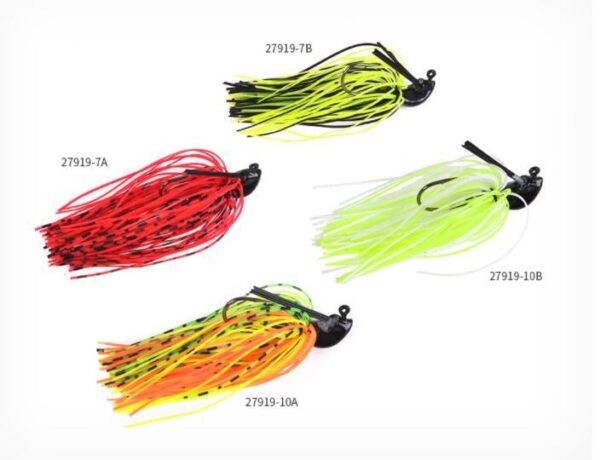 crawfish jig silicone skirt Anti-hanging Bottom Lead Hook Silicone Beard Guy Fake Bait - Image 2