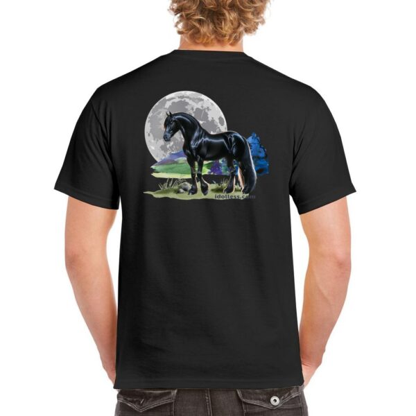 idolless black stallion moon tee 2024 Unisex Heavy Cotton T-Shirt pull over tee - Image 3