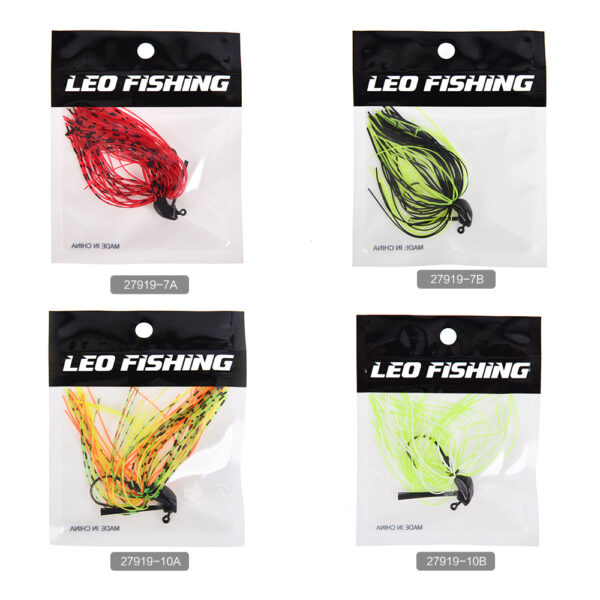 crawfish jig silicone skirt Anti-hanging Bottom Lead Hook Silicone Beard Guy Fake Bait - Image 7