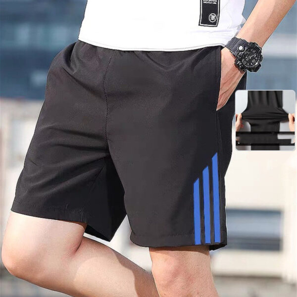 Three-bar Shorts Men's Sports Pants Quick-drying Stretch Fitness Pants - Image 4