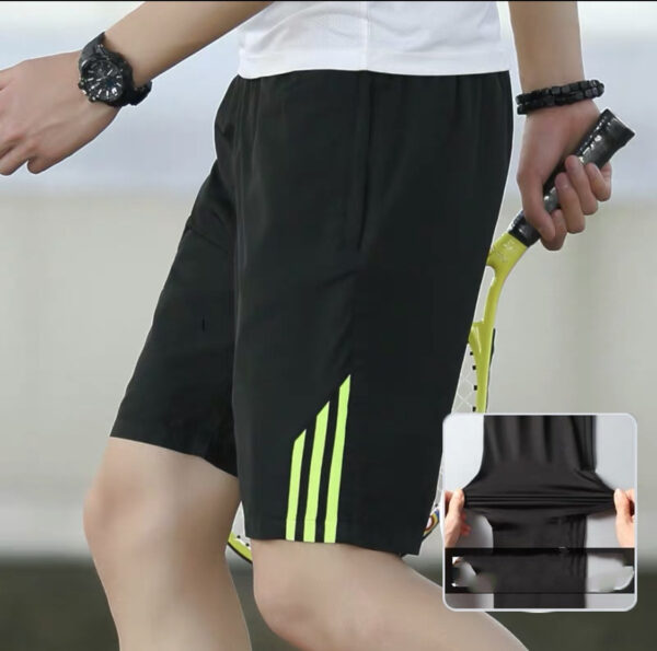 Three-bar Shorts Men's Sports Pants Quick-drying Stretch Fitness Pants - Image 5