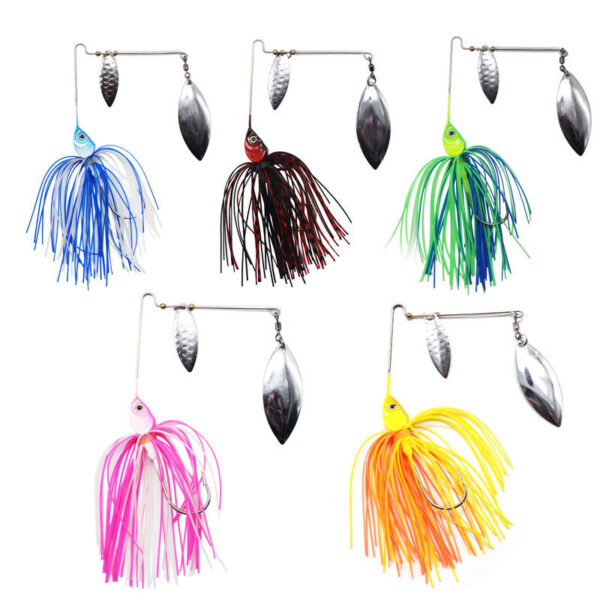 Spinner Baits tandem blade Tassel Beard Composite Sequins Sea Fishing Topmouth Culter Weever Lure