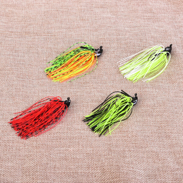 crawfish jig silicone skirt Anti-hanging Bottom Lead Hook Silicone Beard Guy Fake Bait