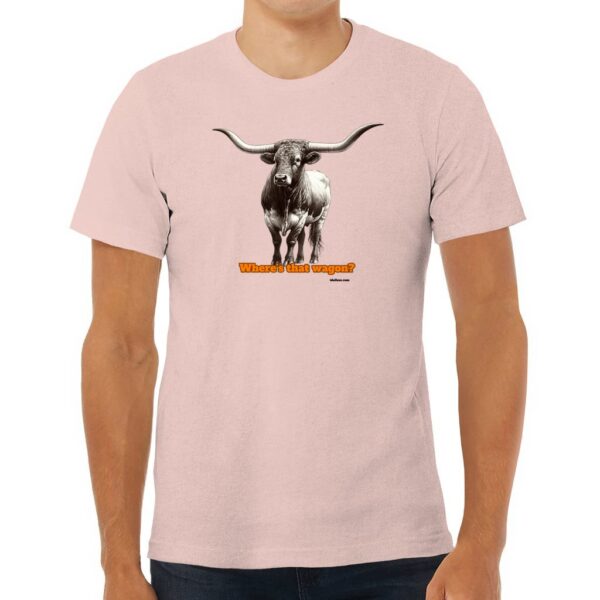 idolless Orange longhorn pull over short sleeved T Unisex Jersey Tee Animal Lover feel good fun shirt - Image 25