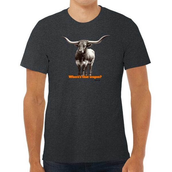 idolless Orange longhorn pull over short sleeved T Unisex Jersey Tee Animal Lover feel good fun shirt - Image 16