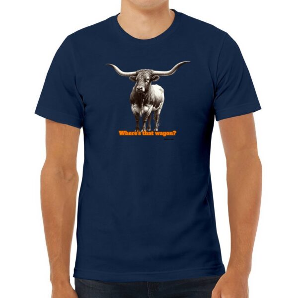 idolless Orange longhorn pull over short sleeved T Unisex Jersey Tee Animal Lover feel good fun shirt - Image 11