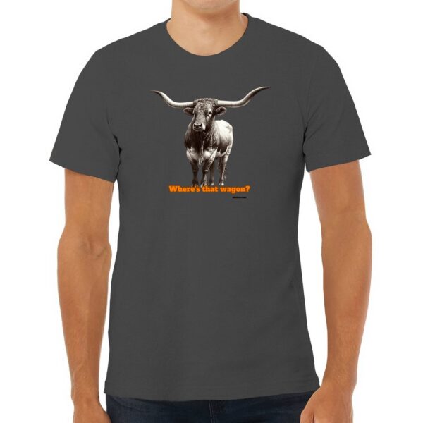 idolless Orange longhorn pull over short sleeved T Unisex Jersey Tee Animal Lover feel good fun shirt - Image 20