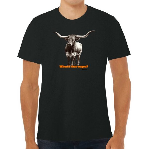 idolless Orange longhorn pull over short sleeved T Unisex Jersey Tee Animal Lover feel good fun shirt - Image 23