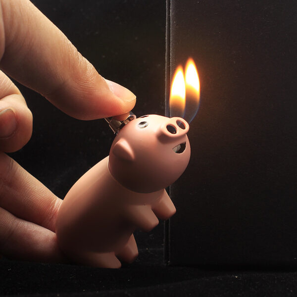 TB928 Mr Pig Double Fire Flame Lighter - Image 6