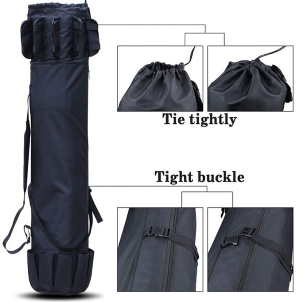 Cylinder Outdoor Fishing Bag Multifunctional Fishing Rod Bag Sea Rod Fishing Gear Storage Bag - Image 5