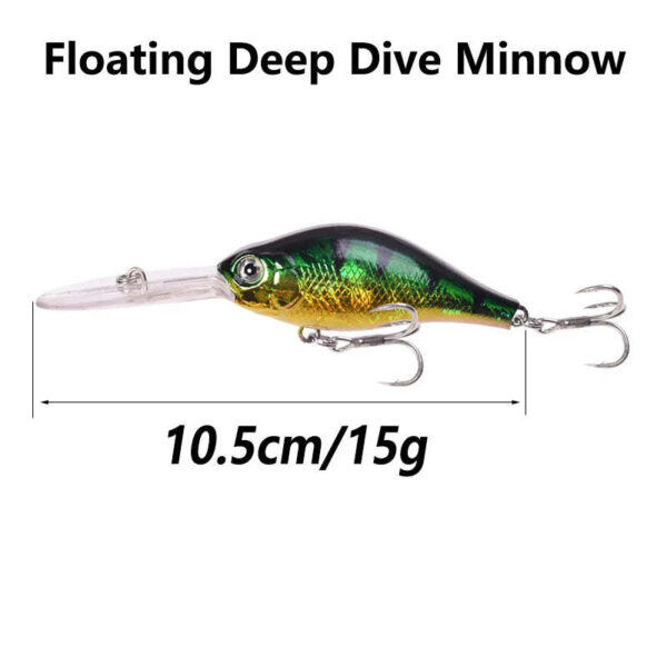 Deep diving crank bait Floating Rock Little Fat Man Deep Diving Long Tongue Board Mino Lure - Image 4